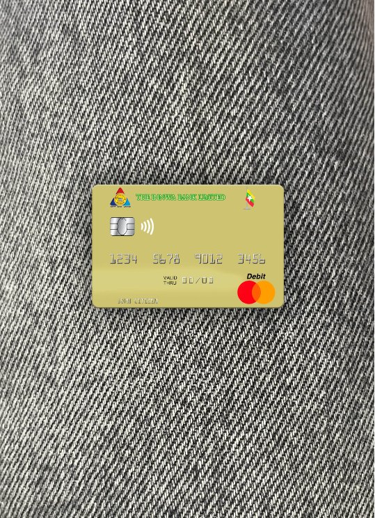 Download Myanmar Innwa Bank Limited mastercard photolook front Photoshop template